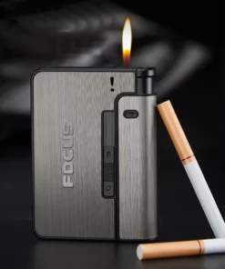 Etui à cigarettes et briquets en métal