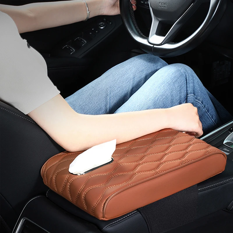 Coussin d’accoudoir avec porte-mouchoirs protecteur