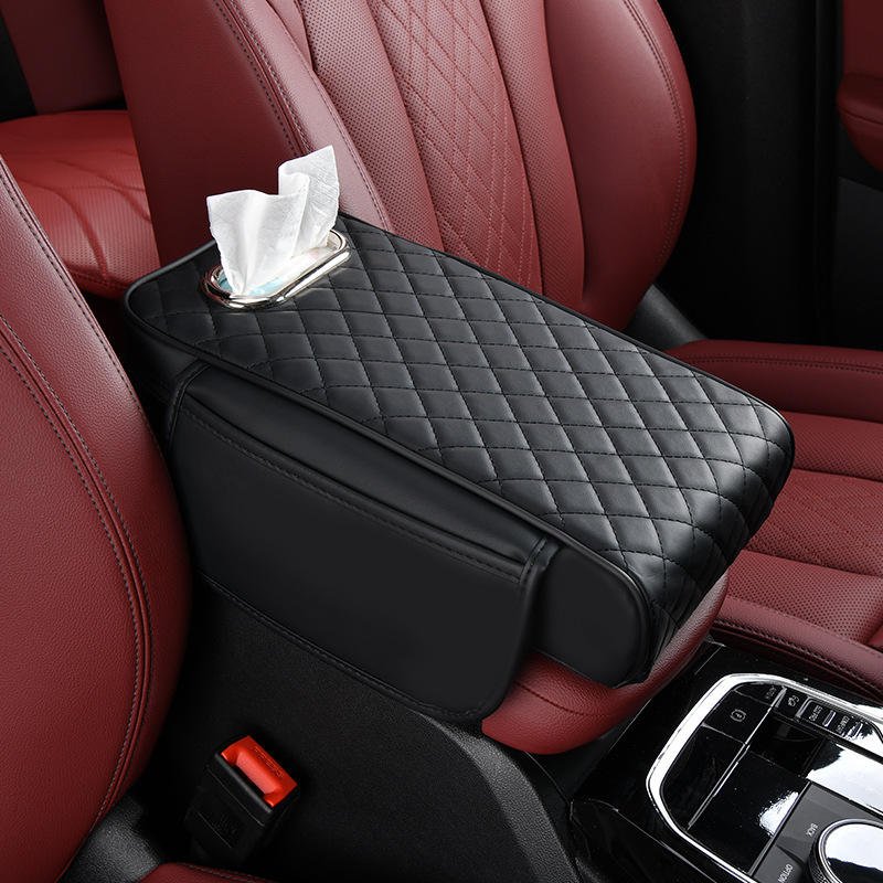 Accoudoir de voiture avec boîtes à mouchoirs en cuir