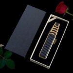 🔥Briquet torche droit coupe-vent à flamme bleue
